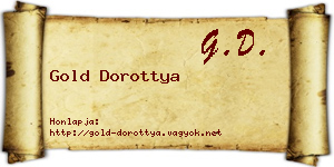 Gold Dorottya névjegykártya